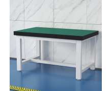 โต๊ะปฎิบัตการ สั่งทำได้  โต๊ะทำงานเหล็กปูพื้นสีเขียวESD ไม่มีลิ้นชักและ มีลิ้นชัก หนาแข็งแรง