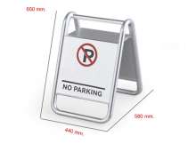 ป้ายเตือนสแตนเลส ขนาด 440*600*620 mm สแตนเลส 201  0