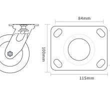 ล้อยางPVC ขนาด 6นิ้ว ขนาด 8 นิ้ว 300 กก/ล้อ