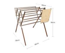 ราวตากผ้าอลูมิเนียมพับเก็บได้ ราวแขวนผ้า 9 เส้น พับได้  - สีเงิน