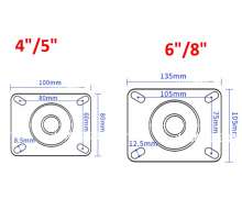 ล้อยางดำ ล้อรถเข็น ขนาด 3 นิ้ว 4 นิ้ว 5 นิ้ว  6 นิ้ว  8 นิ้ว