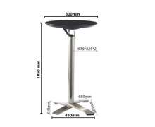 โต๊ะค็อกเทล Cocktail Table พับได้กลางแจ้งทันสมัยทำจาก ABS โต๊ะบาร์สูงทำจากอลูมิเนียมขัดเงา ขนาด 60*105 ซม./80*105 ซม.