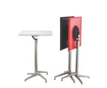 โต๊ะค็อกเทล Cocktail Table พับได้กลางแจ้งทันสมัยทำจาก ABS โต๊ะบาร์สูงทำจากอลูมิเนียมขัดเงา ขนาด 60*105 ซม./80*105 ซม.