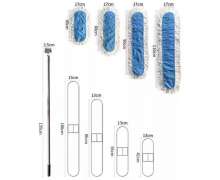 ไม้ม็อบดันฝุ่น60ซม ใช้ในห้องคลีนรูมGMP (cleanroom mop)