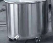 ถังสแตนเลสมีล้อ 200 ลิตร เกรด 304 หนา 2 มิล 
