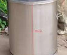 ถังสแตนเลสมีล้อ 200 ลิตร เกรด 304 หนา 2 มิล 