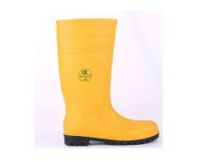 รองเท้าPVC บูทป้องกันเชื้อโรค/กันสารเคมี/กันน้ำ/กันลื่น  สูง16"สีเหลือง