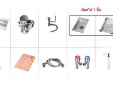 ซิงค์สแตนเลสวางบนเคาเตอร์ สแตนเลส 304 ขนาดมาตราฐาน