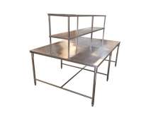 โต๊ะสแตนเลส 3 ชั้น ขนาด 120*250 สูง 150 ซม 0