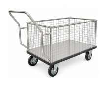  รถเข็นของตะแกรงสแตนเลส CW-120-1  ขนาด ขนาด กว้าง 65 ยาว 105สูง 75 ซม.(รวมล้อ) 0