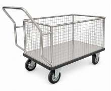  รถเข็นของตะแกรงสแตนเลส CW-120-1  ขนาด ขนาด กว้าง 65 ยาว 105สูง 75 ซม.(รวมล้อ)