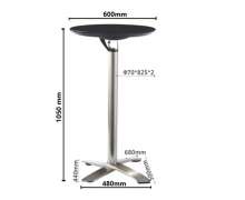 โต๊ะค็อกเทล Cocktail Table พับได้กลางแจ้งทันสมัยทำจาก ABS โต๊ะบาร์สูงทำจากอลูมิเนียมขัดเงา ขนาด 60*105 ซม./80*105 ซม.