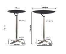 โต๊ะค็อกเทล Cocktail Table พับได้กลางแจ้งทันสมัยทำจาก ABS โต๊ะบาร์สูงทำจากอลูมิเนียมขัดเงา ขนาด 60*105 ซม./80*105 ซม.