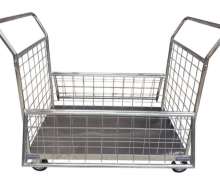 รถเข็นตะแกรงสแตนเลสพับลงได้ 2 ข้าง ขนาด 60*90 สูง 90 ซม.