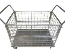 รถเข็นตะแกรงสแตนเลสพับลงได้ 2 ข้าง ขนาด 60*90 สูง 90 ซม.