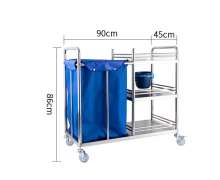 รถเข็นผ้าโรงพยาบาล สแตนเลส 304 CW-074-5-3 