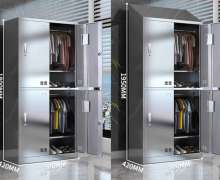ตู้สแตนเลส ด้านบนพื้นเฉียง เกรด304 หนา 0.5 มิล  2 ช่อง 3ช่อง 4ช่อง 6 ช่อง 8ช่อง 10 ช่อง 12 ช่อง 15 ช่อง 18 ช่อง 24 ช่อง ขนาด 420*900*1800 mm /350*900*1800 mm