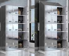 ตู้สแตนเลส ด้านบนพื้นเฉียง เกรด304 หนา 0.5 มิล  2 ช่อง 3ช่อง 4ช่อง 6 ช่อง 8ช่อง 10 ช่อง 12 ช่อง 15 ช่อง 18 ช่อง 24 ช่อง ขนาด 420*900*1800 mm /350*900*1800 mm