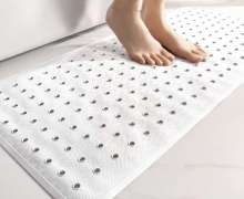 แผ่นปูพื้นกันลื่นอ่างอาบน้ำ ขนาด 40*70 ซม. สีขาว