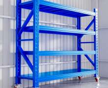 ชั้นวางของเหล็ก4ชั้น Micro Rack รับน้ำหนัก 300กกต่อชั้นมีล้อ 0