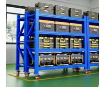 ชั้นวางของเหล็ก4ชั้น Micro Rack รับน้ำหนัก 300กกต่อชั้นมีล้อ