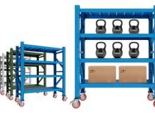 ชั้นวางของเหล็ก4ชั้น Micro Rack รับน้ำหนัก 300กกต่อชั้นมีล้อ