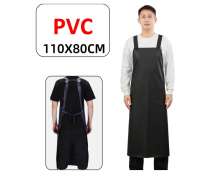 ผ้ากันเปื้อนพลาสติก พีวีซี(PVC)สีดำ 0