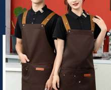 ผ้ากันเปื้อน canvas สีน้ำตาล ขนาด 70*65 ซม.