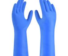 ถุงมือยางสีฟ้า ไซด์ L ยาว 33 ซม. 1คู่  หนา 100 g ถุงมือเอนกประสงค์ ถุงมือทำงาน กันลื่น ทนน้ำมัน ทำจากยางไนไตรล์ สำหรับงานอุตสาหกรรม ทนสารเคมี ใช้ในห้องปฏิบัติการ ทนการกัดกร่อน ทนกรดและด่าง
