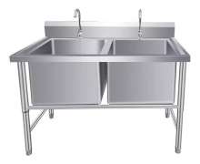 ซิงค์สแตนเลส ลึก 40ซม. อ่างล้างจานสแตนเลส1หลุม Sink stainless 2หลุม