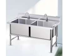 ซิงค์สแตนเลส ลึก 40ซม. อ่างล้างจานสแตนเลส1หลุม Sink stainless 2หลุม