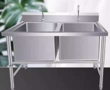 ซิงค์สแตนเลส ลึก 40ซม. อ่างล้างจานสแตนเลส1หลุม Sink stainless 2หลุม