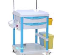 รถเข็นทำแผล Emergency Cart ABS 2ชั้น 2ลิ้นชัก  ขนาด 625*475*930 mm.