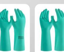 ถุงมือยางสีเขียว 1คู่  Size L ถุงมือป้องกันสารเคมี ทนกรดด่าง ถุงมืออุตสาหกรรมยาว ยางกันน้ำมัน ทนทานสำหรับงานเคมี หนาเป็นพิเศษ ใช้งานได้ยาวนาน ถุงมือไนไตรล์สำหรับงานหนัก