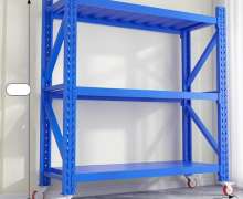 ชั้นวางของเหล็ก4ชั้น Micro Rack รับน้ำหนัก 300กกต่อชั้นมีล้อ