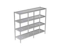 ชั้นวางของสแตนเลส 4 ชั้น  T2-2 สแตนเลสเกรด304 พื้นโปร่ง ขนาด 500x2000x1500 mm. สั่งทำได้