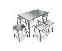 ชุดโต๊ะโรงอาหารพร้อมเก้าอี้สแตนเลส