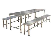 ชุดโต๊ะโรงอาหารพร้อมเก้าอี้สแตนเลส