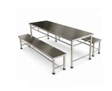 ชุดโต๊ะโรงอาหารพร้อมเก้าอี้สแตนเลส 0
