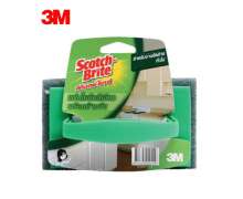 Scotch-Brite™M แผ่นใยขัดพร้อมด้ามจับ, สีเขียว, สำหรับงานขัดทั่วไป, 12 ชิ้น/ลัง 3M (ราคาต่อ1 ชิ้น)