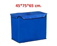 ถุงรถเข็นผ้า ขนาด 45*75*65 ซม. สีฟ้า มีฝาปิด ใช้กับรถเข็นโรงพยาบาล 0