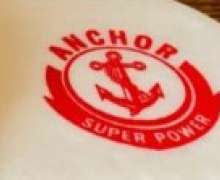 แปรงถูพื้น ด้ามยาว ขนาด 8 นิ้ว หัวพลาสติก ขนทองเหลือง สมอ ANCHOR คละสี